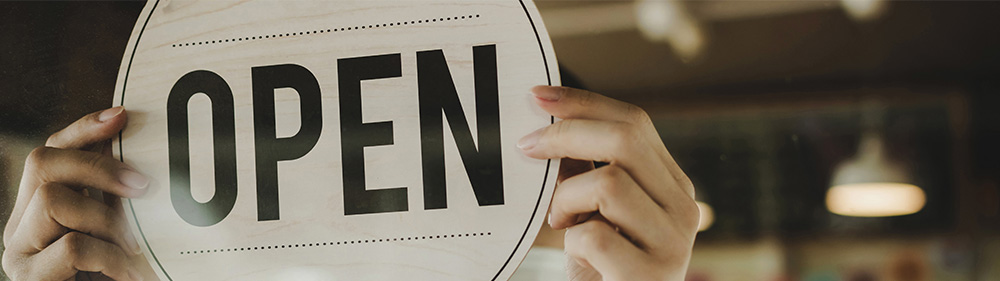 open sign for small business
