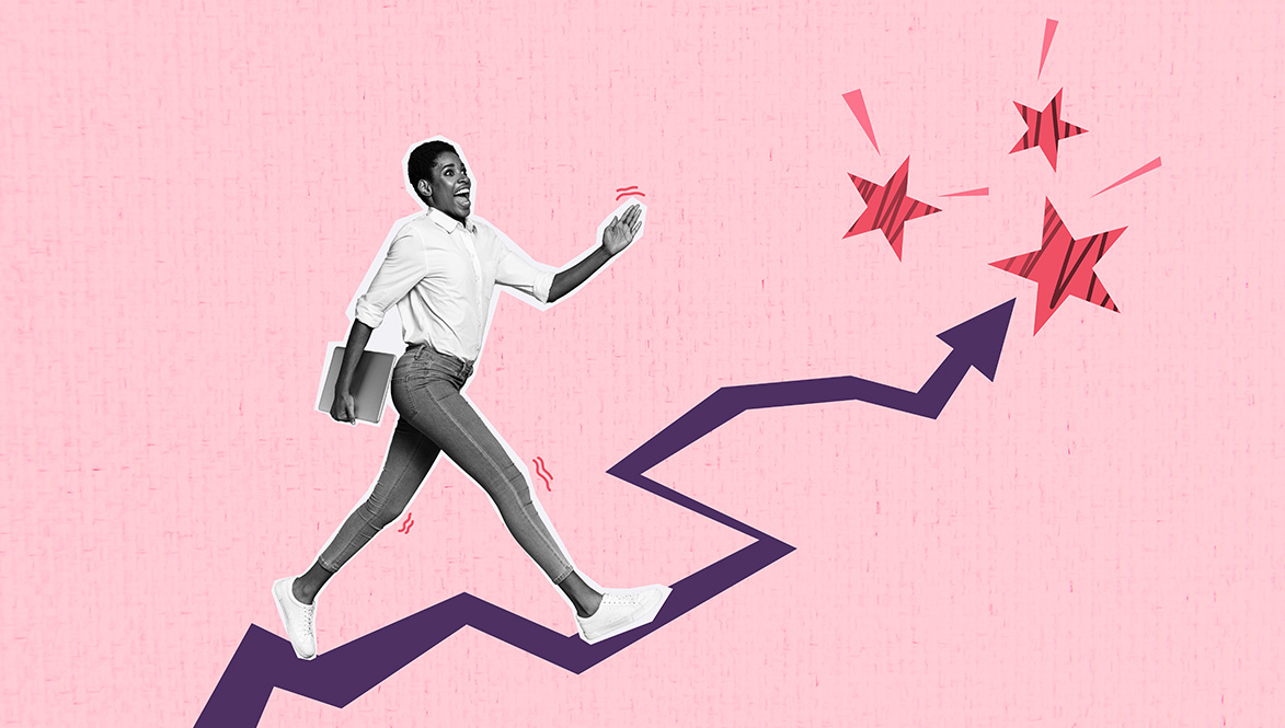 Growth Collage with following up arrow